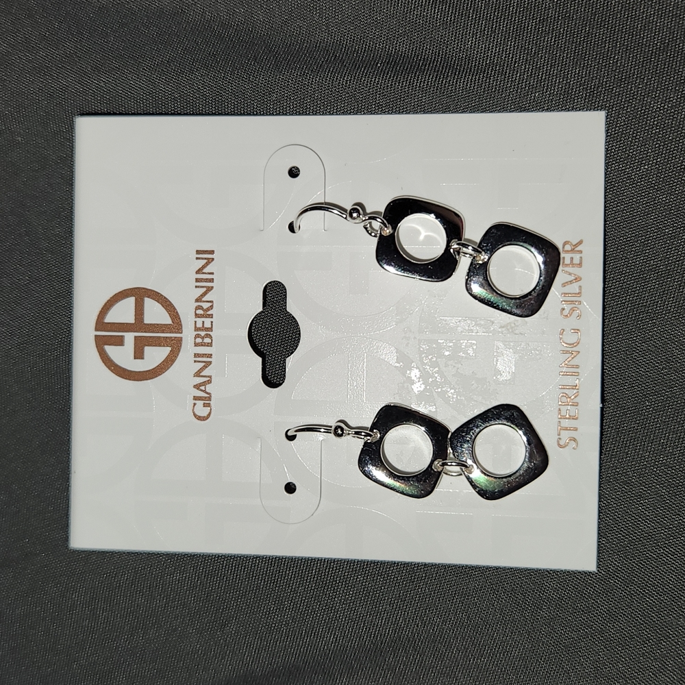 GIANI BERNINI Circle Cut-Out Drop Earrings in Sterling Silver